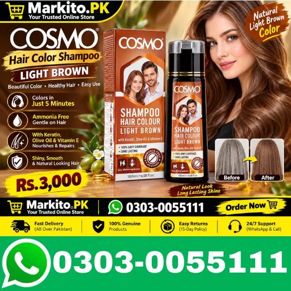 Cosmo Hair Color Shampoo Light Brown