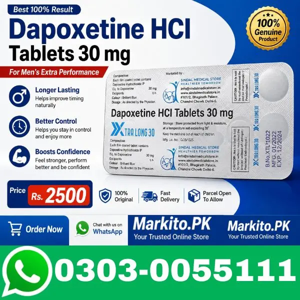 Dapoxetine HCI Tablets 30 mg in Pakistan