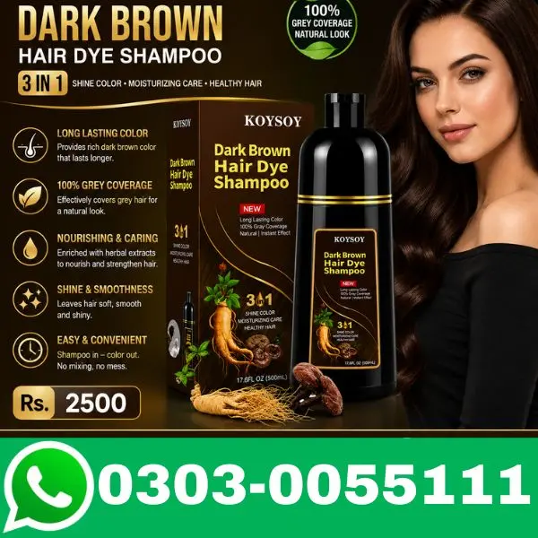 Dark Brown Hair Dye Shampoo 3 in 1