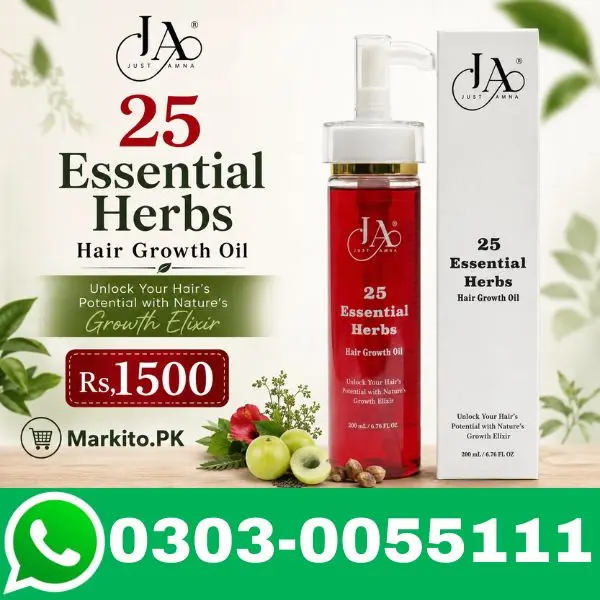 Just Amna 25 Essential Herbs Hair Growth Oil In Pakistan