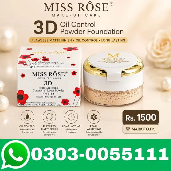 Miss Rose 3D Oil Control Powder Foundation