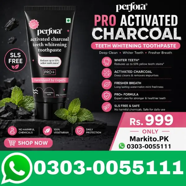 Perfora Pro Activated Charcoal Teeth Whitening Toothpaste
