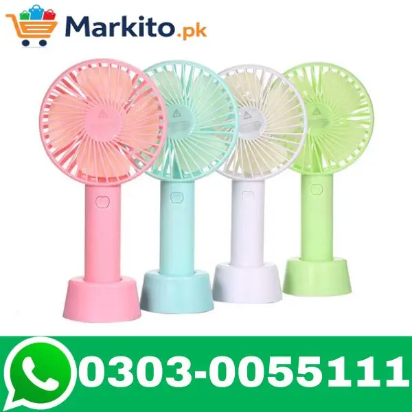 Rechargeable LED Digital Mini Hand Fan In Pakistan