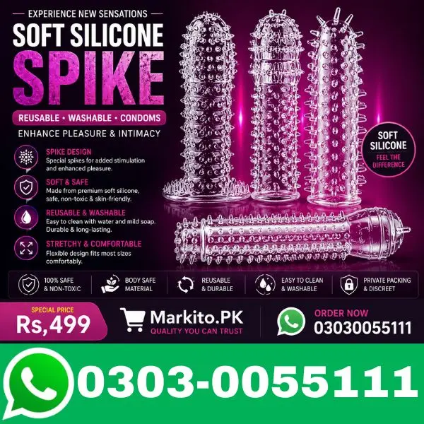 Soft Silicone Spike Reusable Washable Condoms