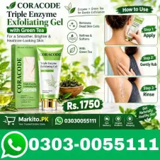 Coracode Triple Enzyme Exfoliating Gel with Green Tea