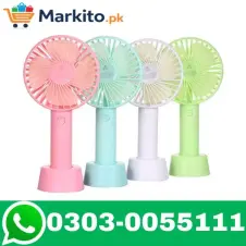 Rechargeable LED Digital Mini Hand Fan In Pakistan