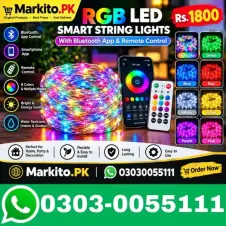 RGB LED Smart String Light Strip With Bluetooth App & Remote Control